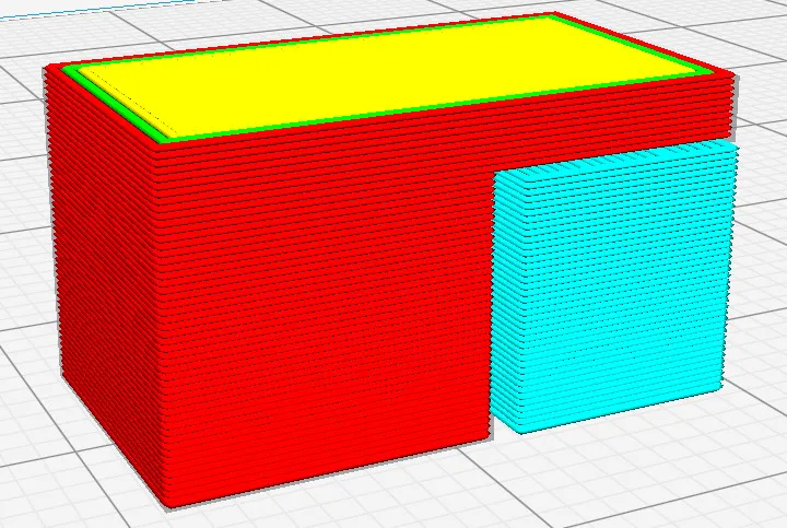 Cấu trúc support đỡ phần nhô ra của vật in 3D
